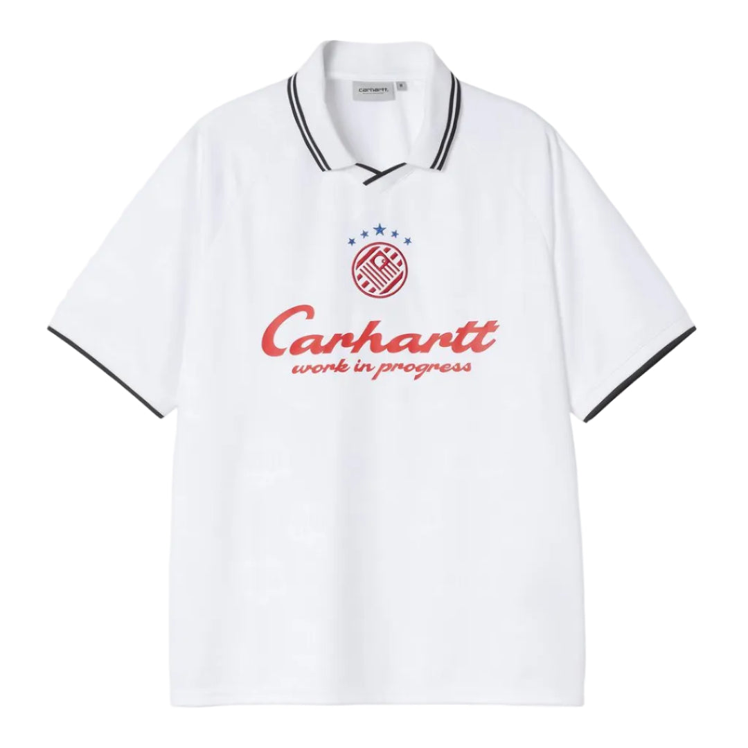 Carhartt WIP S/S Terrace Football T-Shirt Heart Train Jacquard White
