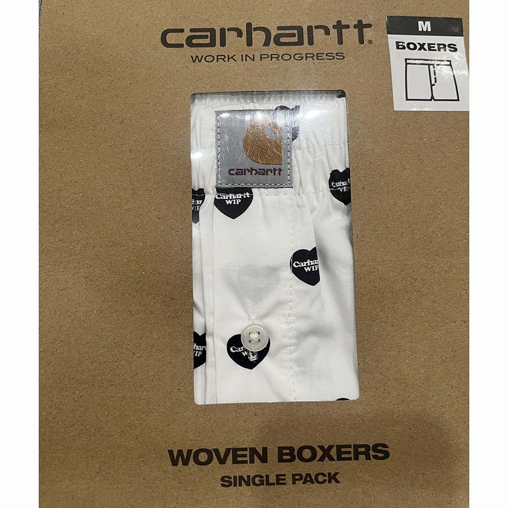 Carhartt WIP Cotton Boxer Heart Print White / Black