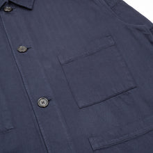 Load image into Gallery viewer, Universal Works Herringbone Coverall Jacket Navy
