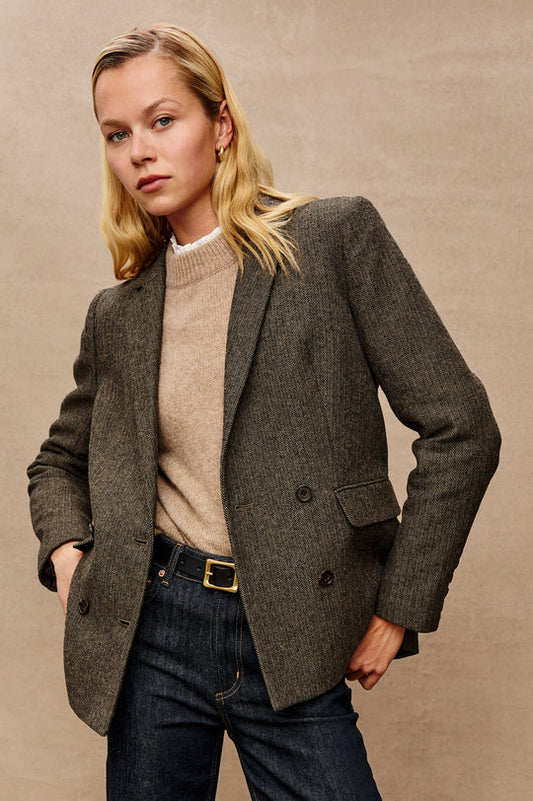 Rails Jac Camel Black Herringbone
