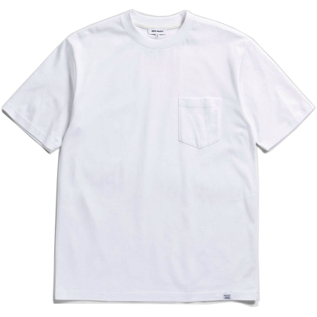 Norse Projects Johannes Standard Pocket SS White