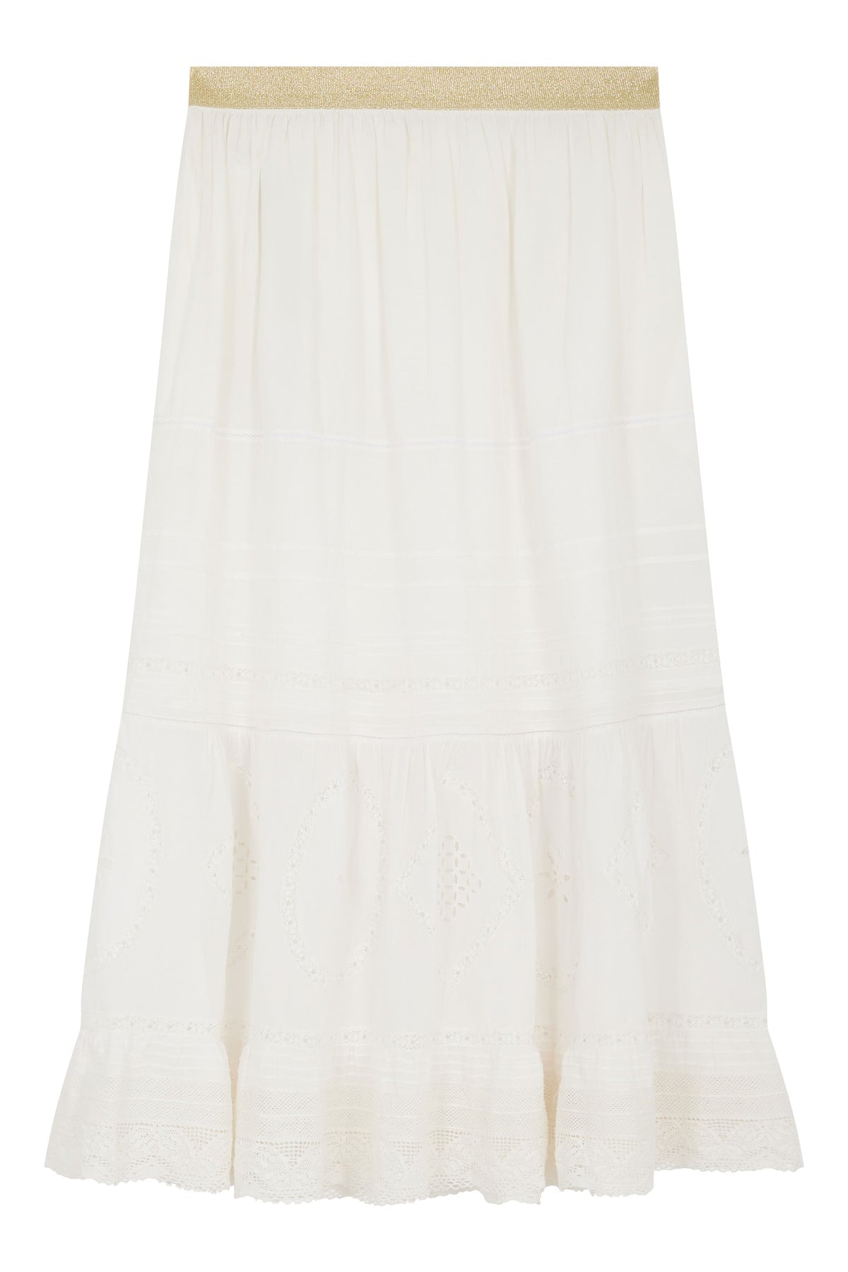 Leon & Harper Jinta Lace Skirt White