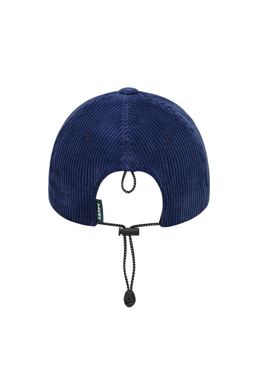 Kappy Corduroy Logo Cap Blue