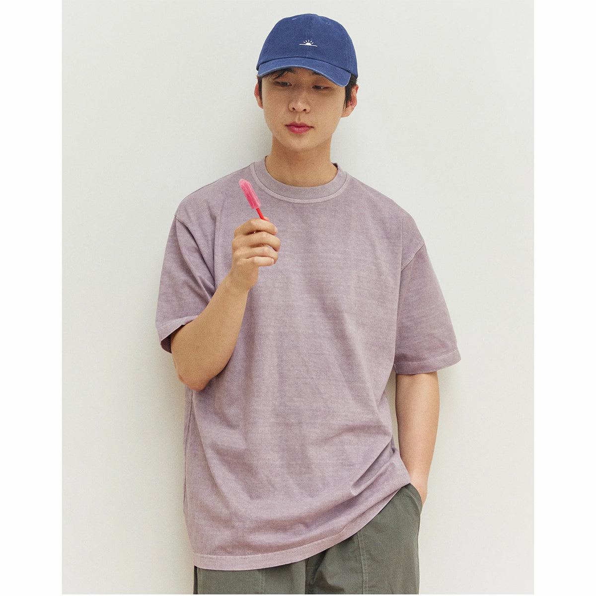 Kappy Design Pigment Dye T-shirt Lilac