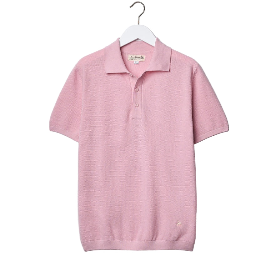 Merz b. Schwanen Knitted Polo Dusted Pink