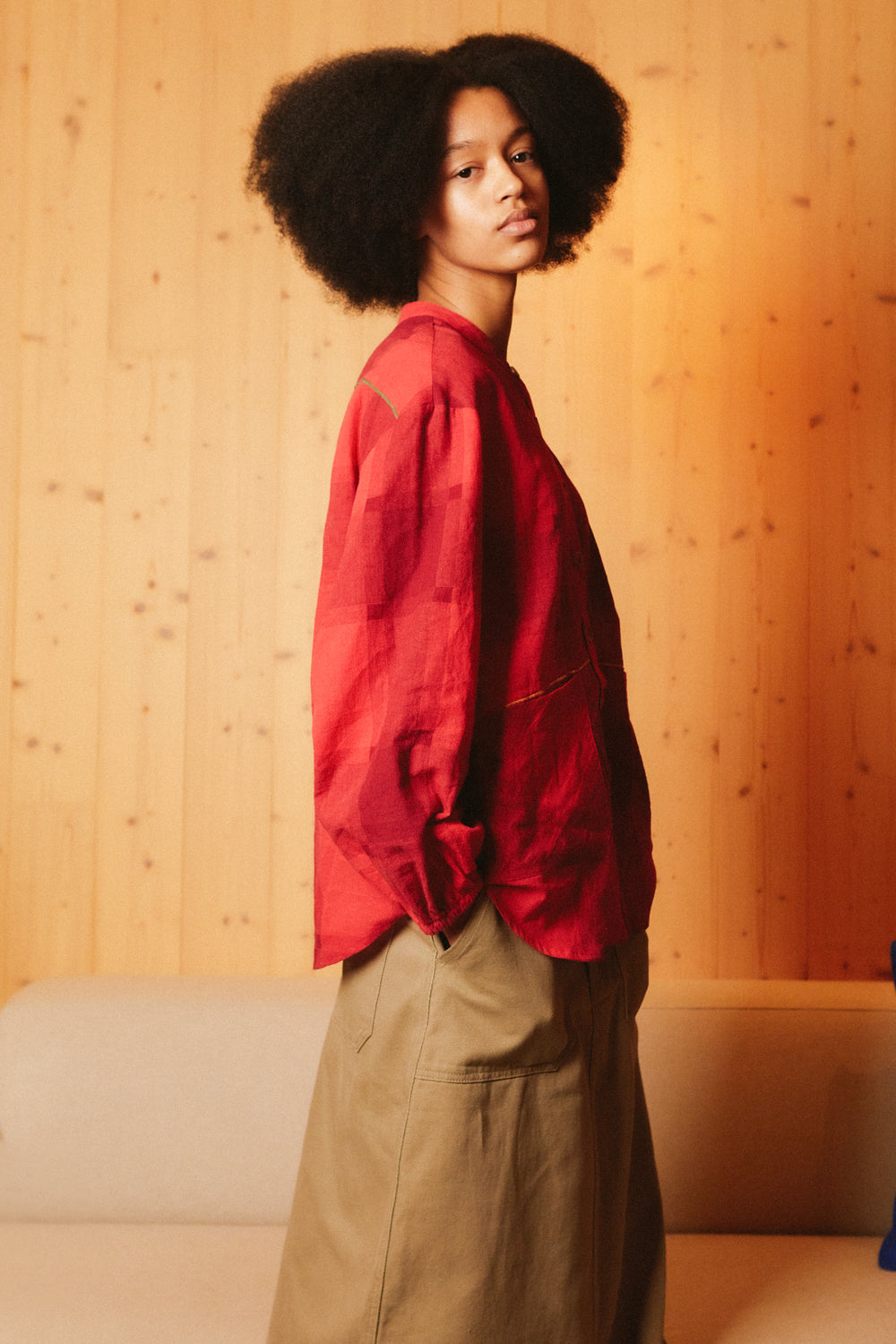 L.F.Markey Gale Shirt Red Gingham