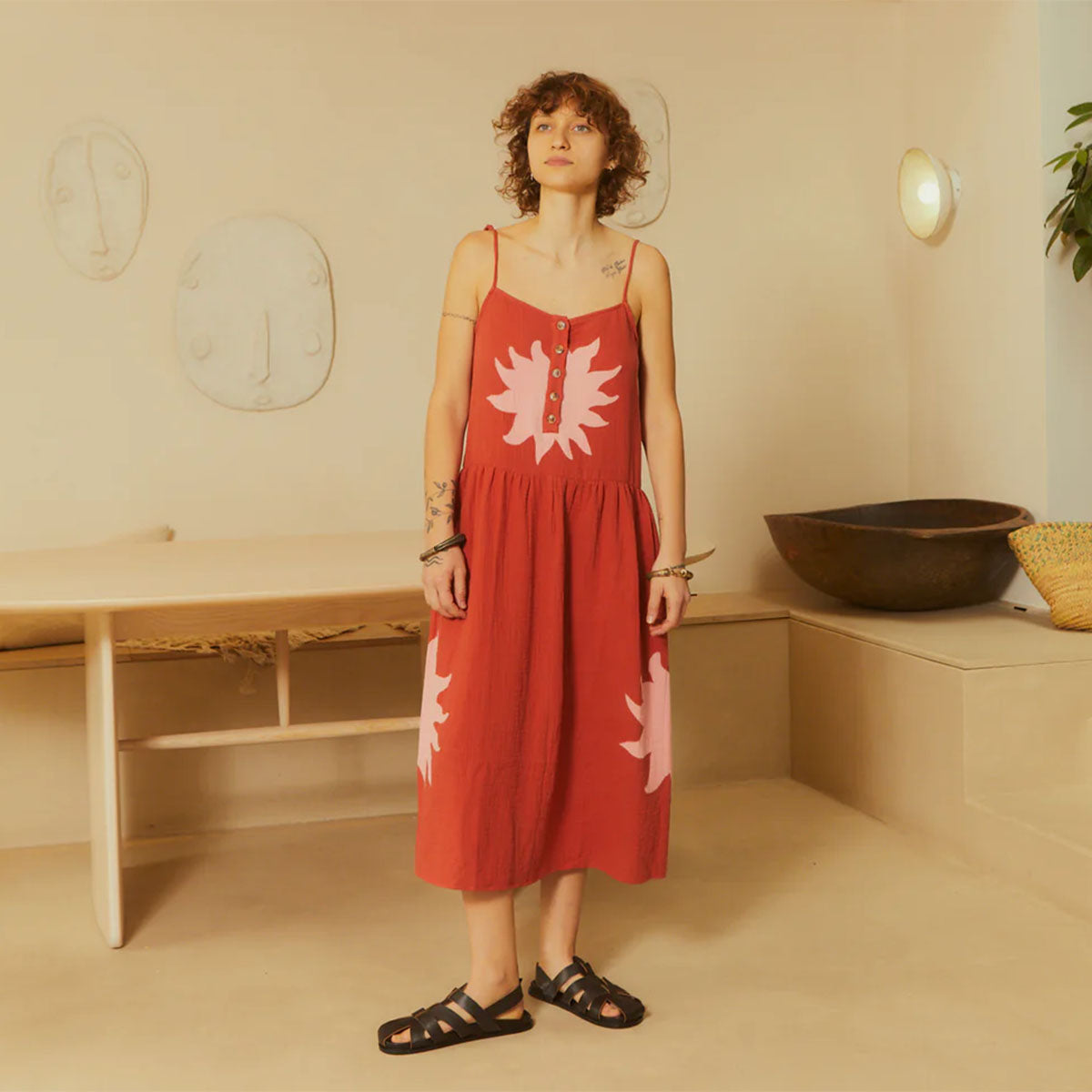 L.F.Markey Bronn Dress Paprika