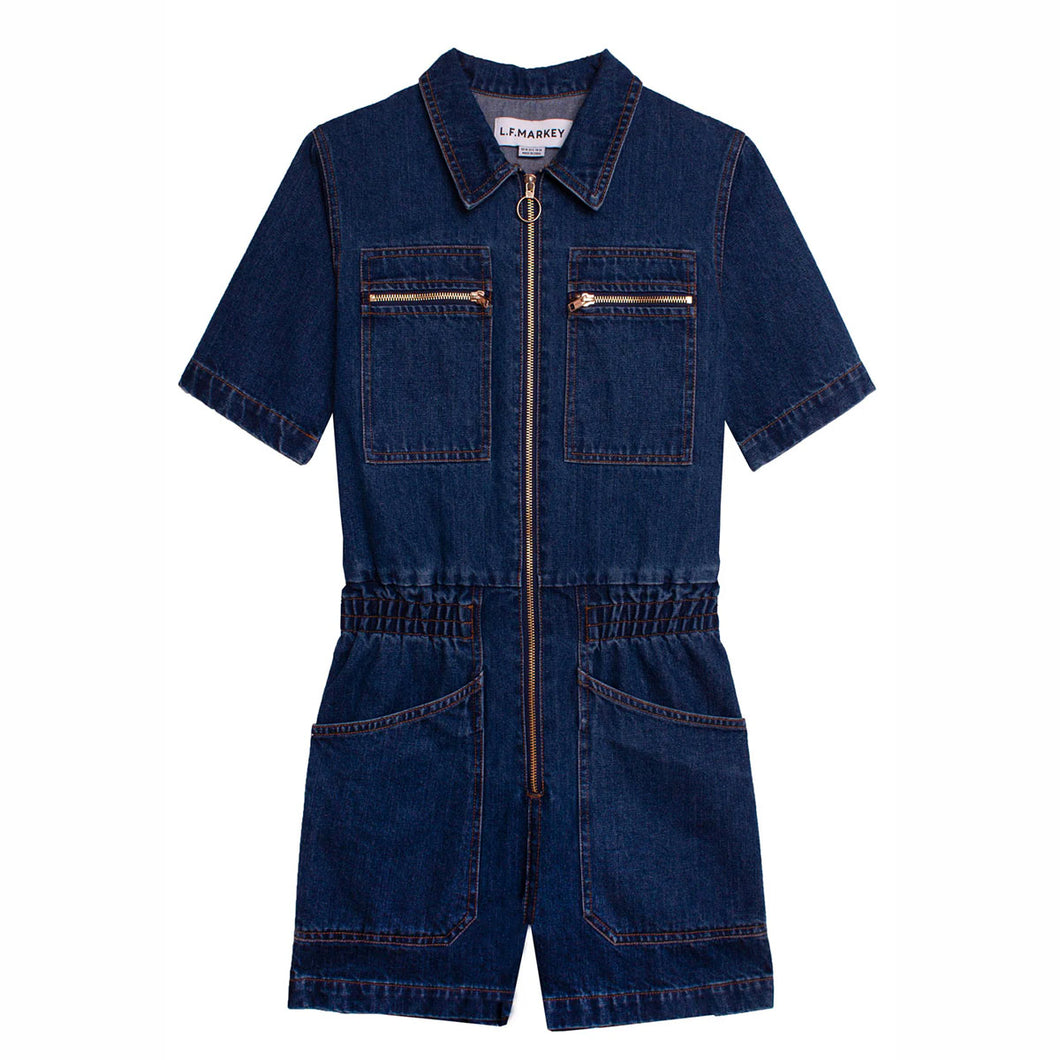 L.F.Markey Danny Playsuit Indigo