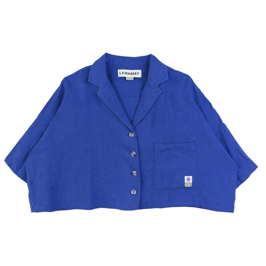L.F.Markey Maxim Linen Shirt Cobalt