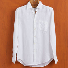 Load image into Gallery viewer, Portuguese Flannel Linen LS Shirt White
