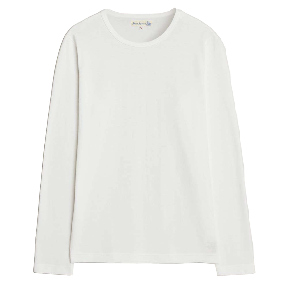Merz b. Schwanen 2M15 LS Loopwheeled T-Shirt White