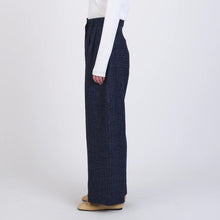 Load image into Gallery viewer, Cawley Studio Japanese Linen/Wool Mara Trouser Herringbone Navy
