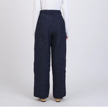 Load image into Gallery viewer, Cawley Studio Japanese Linen/Wool Mara Trouser Herringbone Navy
