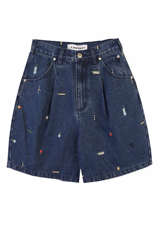 L.F.Markey Mason Shorts Puzzle Embroidery