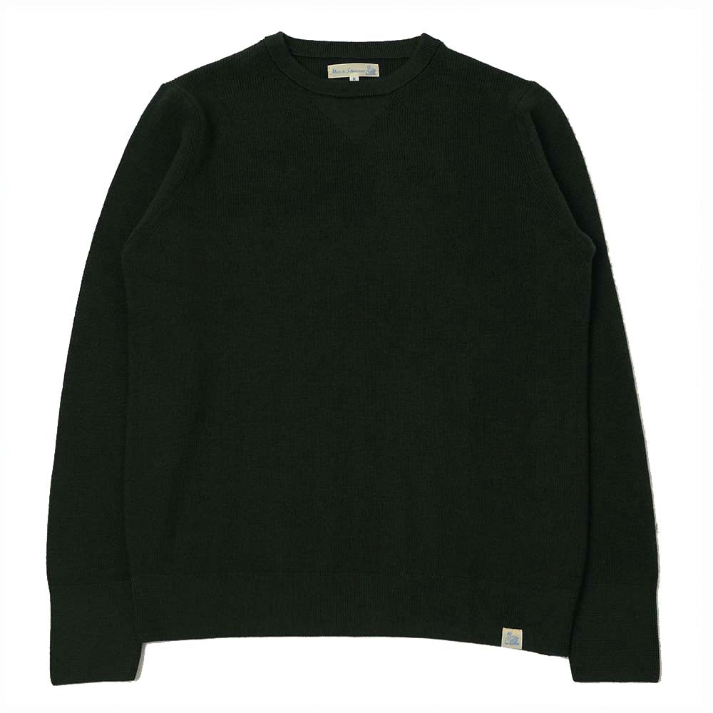 Merz b. Schwanen Merino Pullover Bottle Green