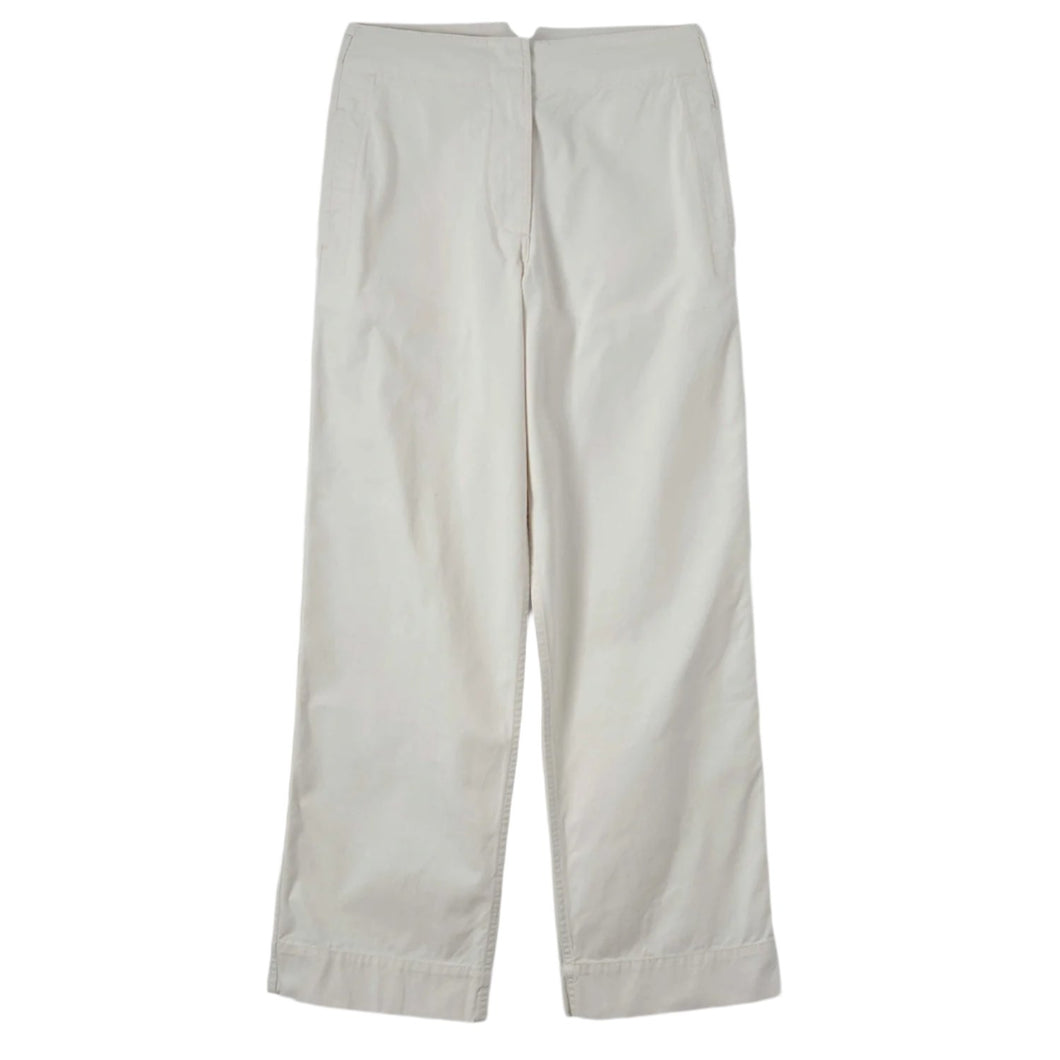 MHL W' Naval Trouser Dry Cotton Gabardine Off White