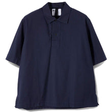 Load image into Gallery viewer, MHL Offset Placket Polo Textured Cotton Ink
