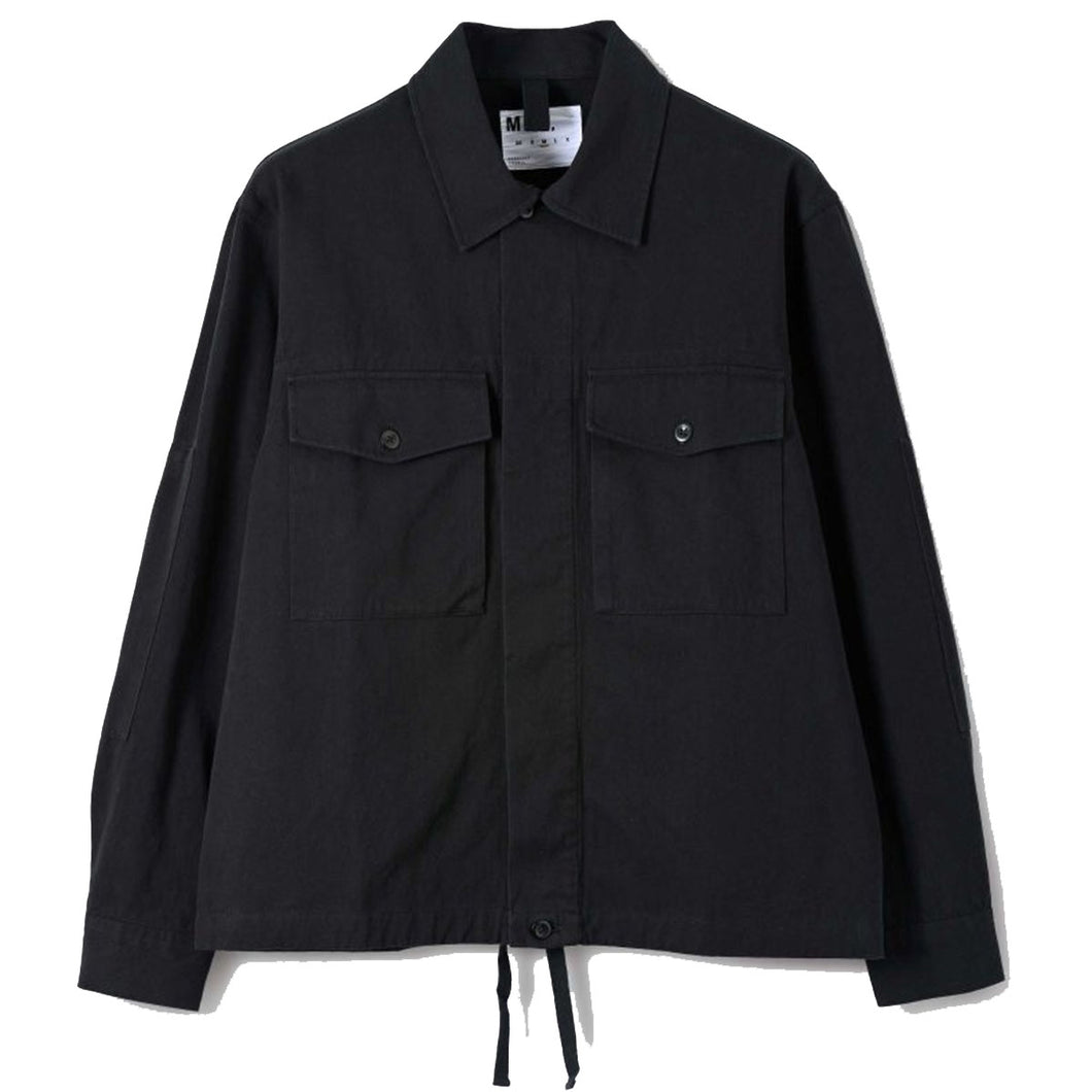 MHL Padded Drawcord Jacket  Cotton Hemp Twill Black