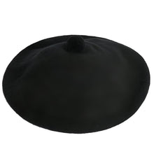 Load image into Gallery viewer, Margaret Howell Felted Pom Pom Beret Merino Cashmere Black
