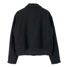 Load image into Gallery viewer, MHL W&#39; Cropped Bomber Jacket Boiled Melton Wool Black
