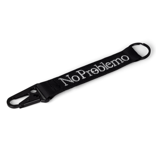No Problemo Carabiner Keychain Black