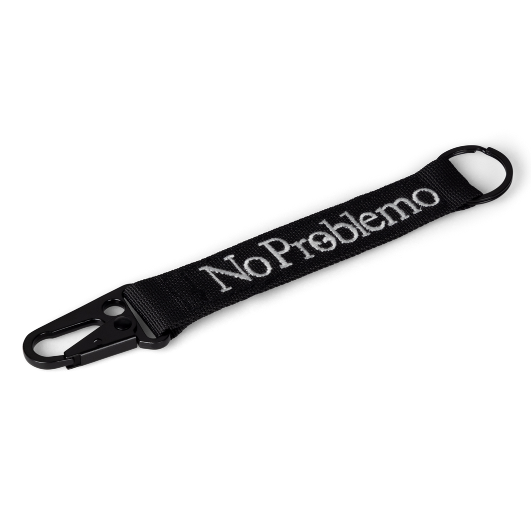 No Problemo Carabiner Keychain Black