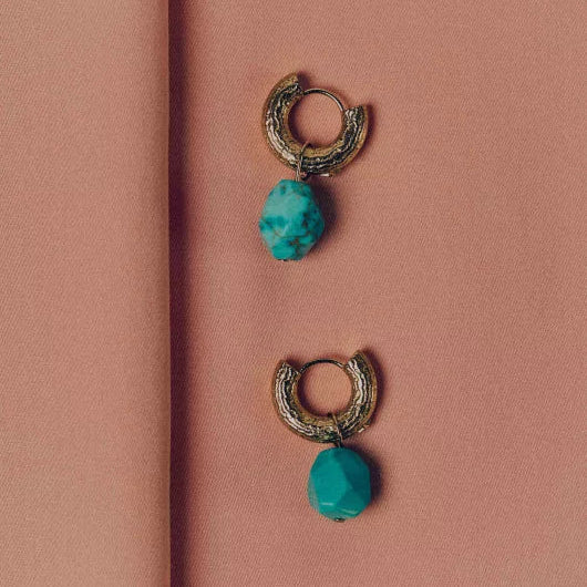 Sessun Miu Turquoise Earrings