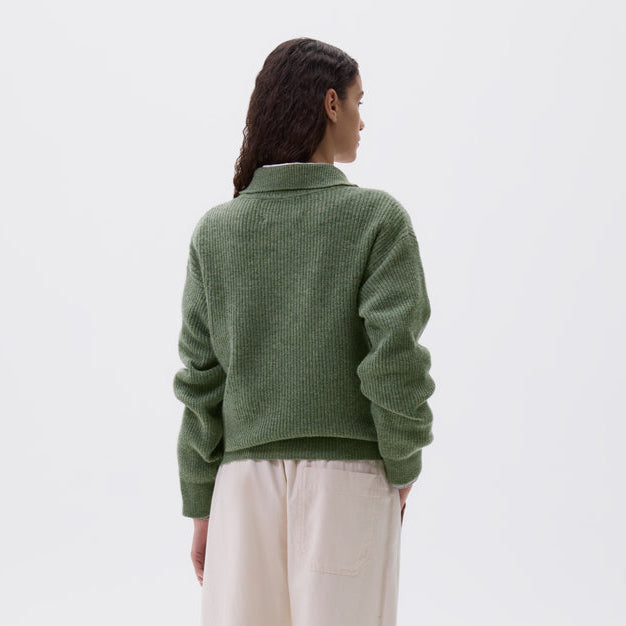 MHL W' 3 Button Polo Lambswool Sage