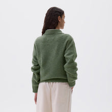 Load image into Gallery viewer, MHL W&#39; 3 Button Polo Lambswool Sage
