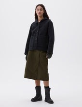 Load image into Gallery viewer, MHL W&#39; Short Duffle Coat Felted Wool Charcoal
