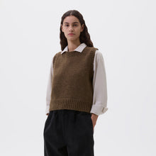 Load image into Gallery viewer, MHL W&#39; 3 Chunky Crew Neck Slipover British Merino Thicket
