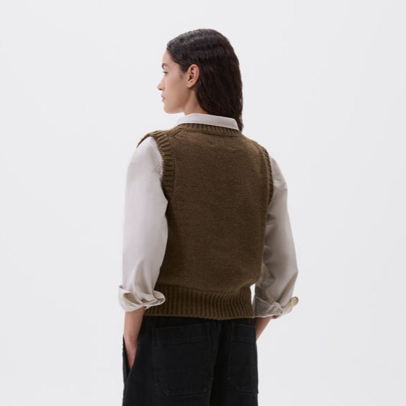 MHL W' 3 Chunky Crew Neck Slipover British Merino Thicket