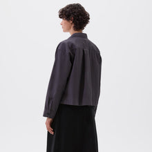 Load image into Gallery viewer, MHL W&#39; Kit Shirt Washed Cotton Poplin Slate Blue
