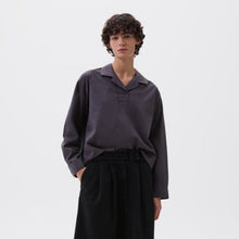 Load image into Gallery viewer, MHL W&#39; Kit Shirt Washed Cotton Poplin Slate Blue
