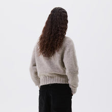 Load image into Gallery viewer, MHL W&#39; Chunky Seamless Crew Neck Rustic Wool Natural
