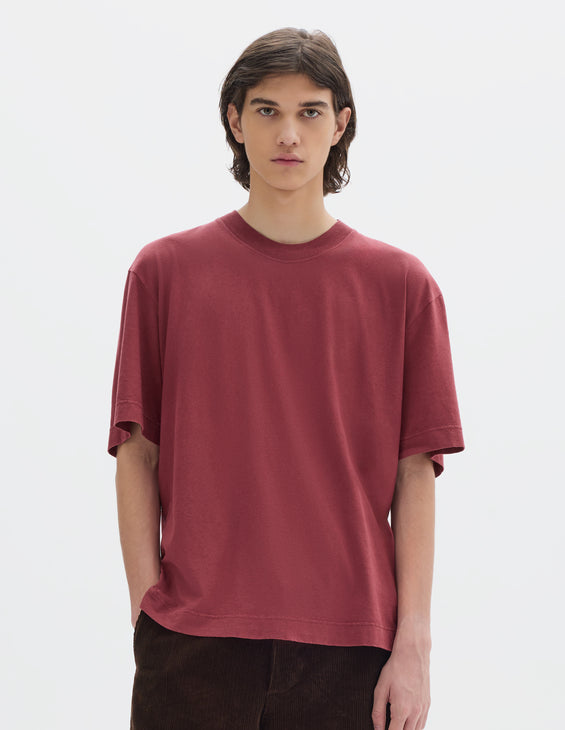 MHL Simple T-Shirt Linen Jersey Berry