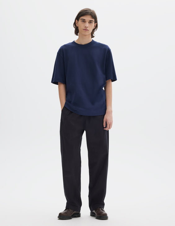 MHL Flatlock Crew Matte Jersey Indigo