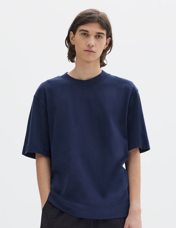MHL Flatlock Crew Matte Jersey Indigo