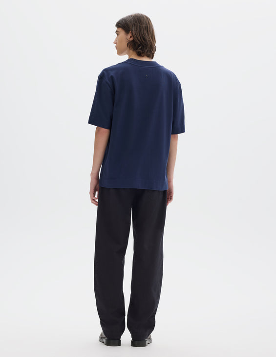 MHL Flatlock Crew Matte Jersey Indigo