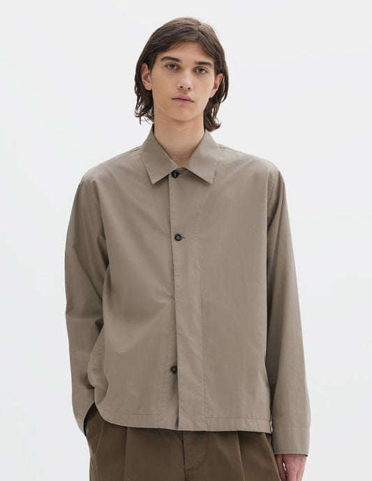 MHL Boxy Overshirt Crisp Cotton Poplin Mouse