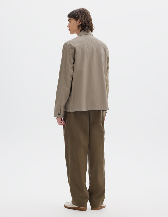 MHL Boxy Overshirt Crisp Cotton Poplin Mouse
