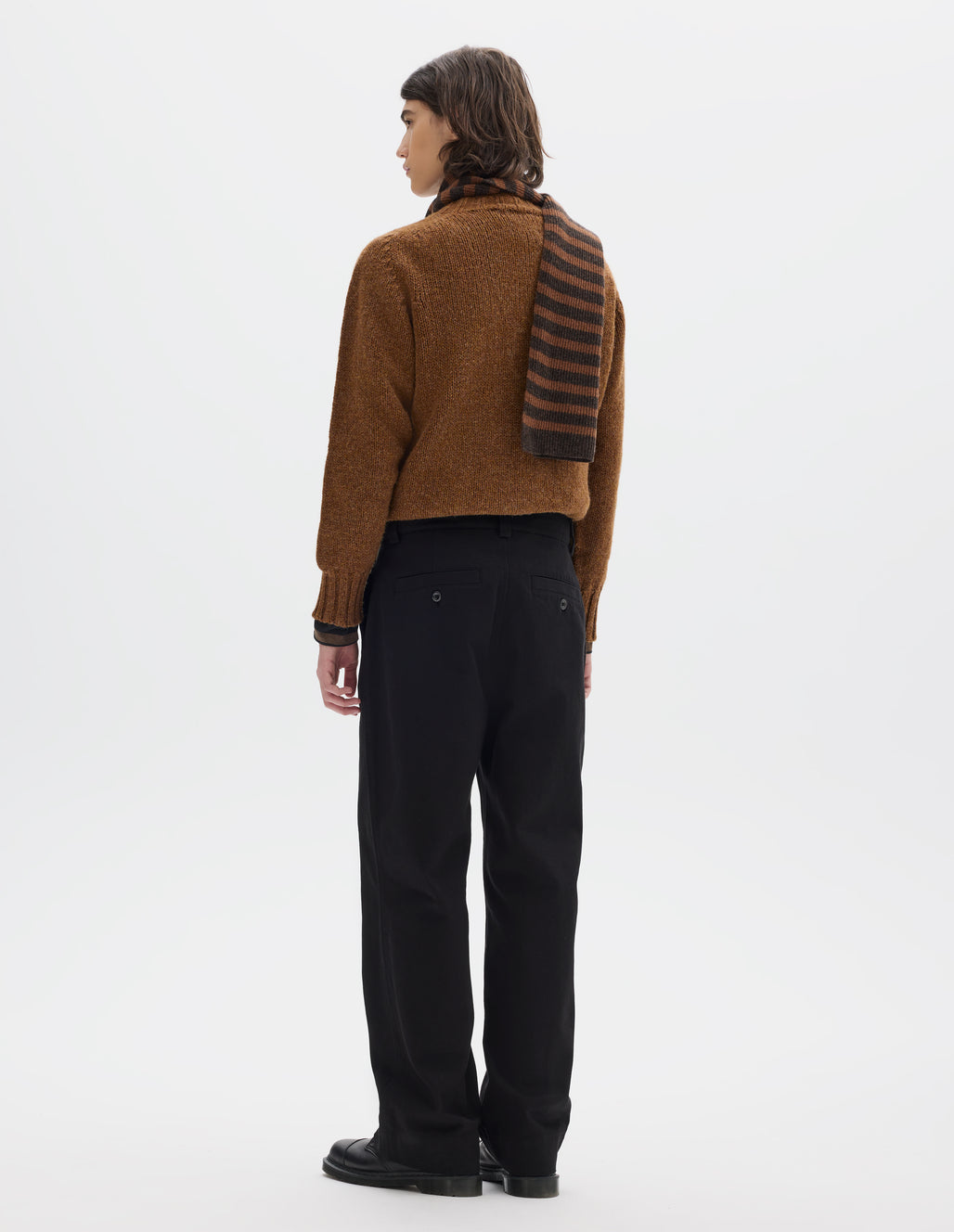 MHL Simple Trousers Raised Cotton Drill Black