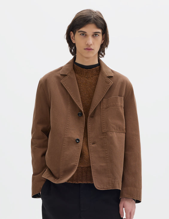 MHL Minimal Blazer Raised Cotton Drill Tobacco