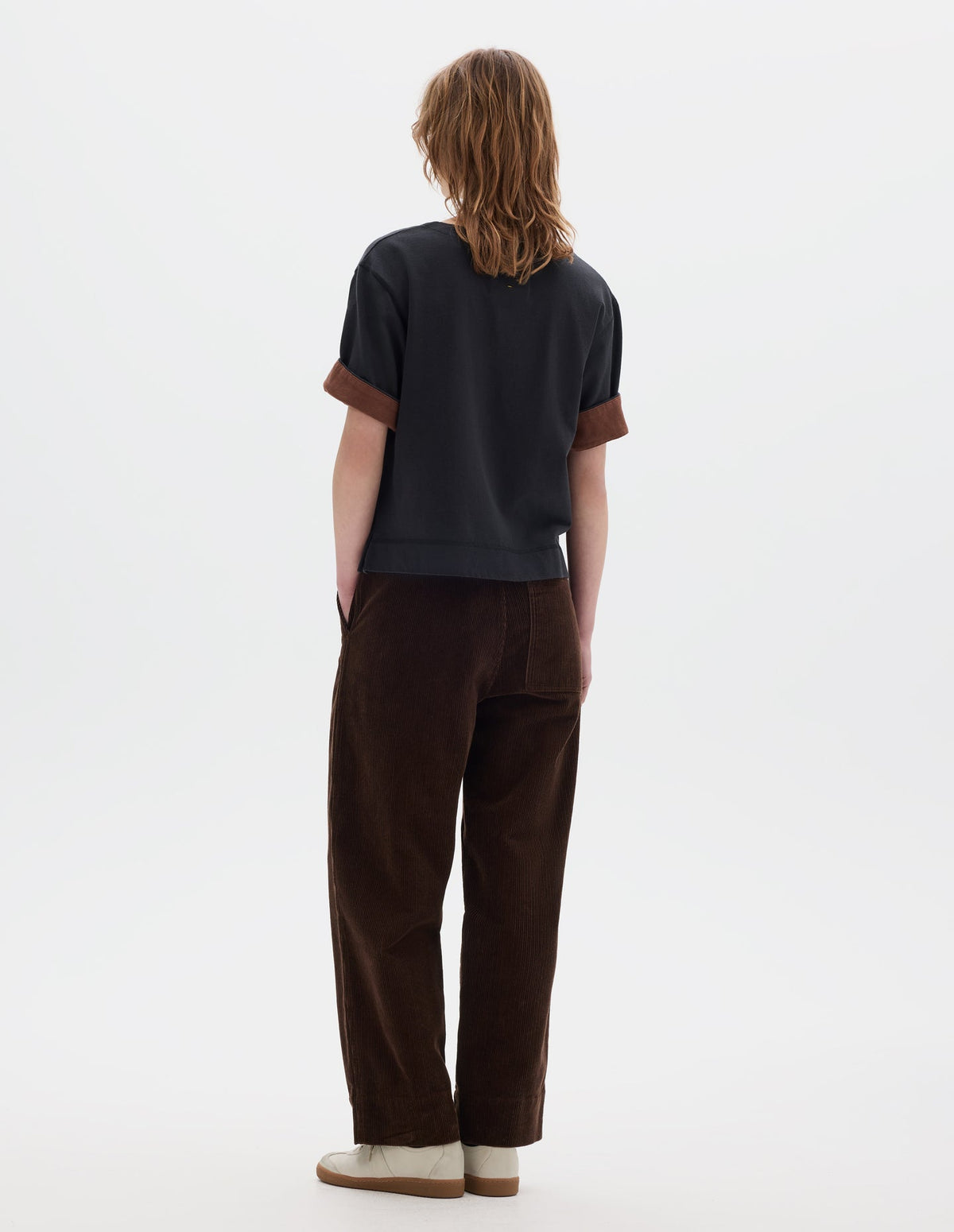 MHL W' Utility Trousers 8 Wale Corduroy Chestnut
