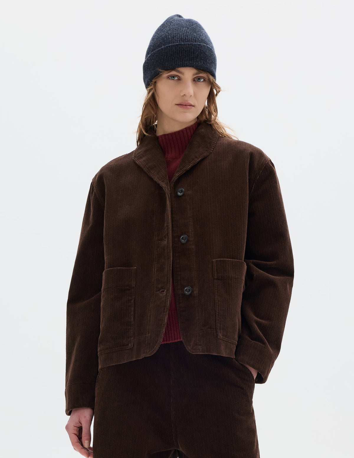 MHL W' Field Jacket 8 Wale Corduroy Chestnut