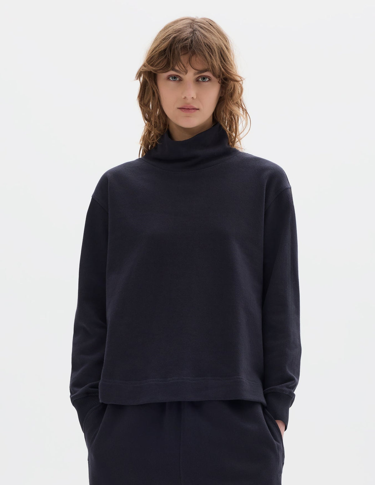 MHL W' High Neck Sweatshirt Midnight