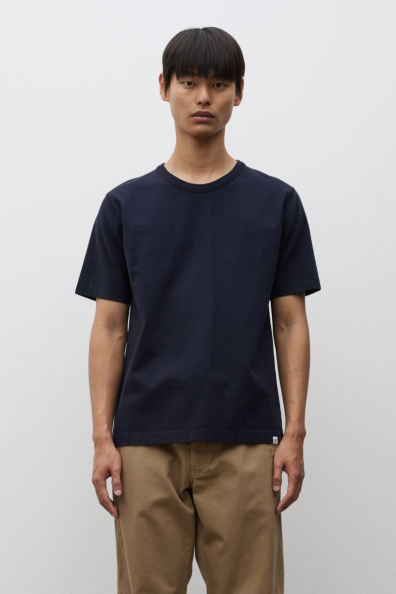 Norse Projects Elmelunde Soft Compact Cotton T-shirt Dark Navy