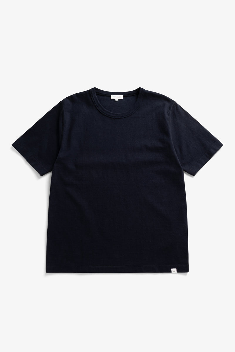 Norse Projects Elmelunde Soft Compact Cotton T-shirt Dark Navy