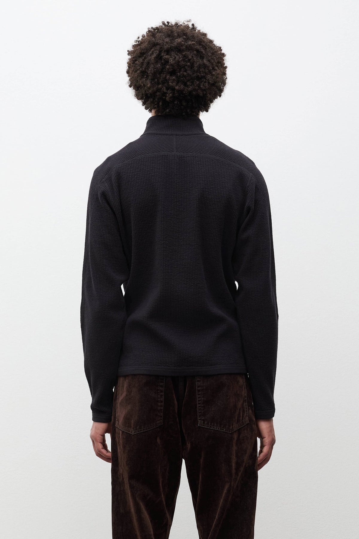 Norse Projects Teno Cotton Hemp Military Rib Zip Cardigan Black