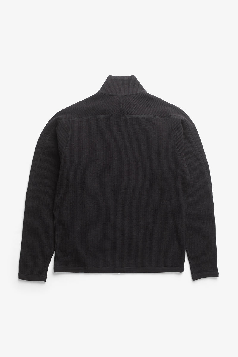 Norse Projects Teno Cotton Hemp Military Rib Zip Cardigan Black